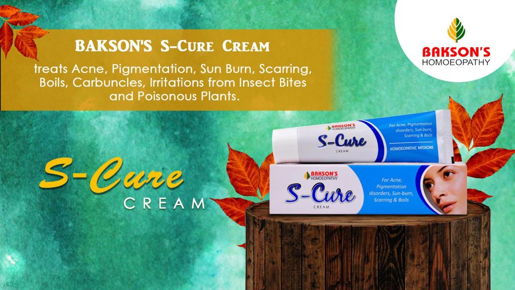 Bakson's S Cure Cream - Homeopathic Solution for Radiant Skin, 0.08 kg