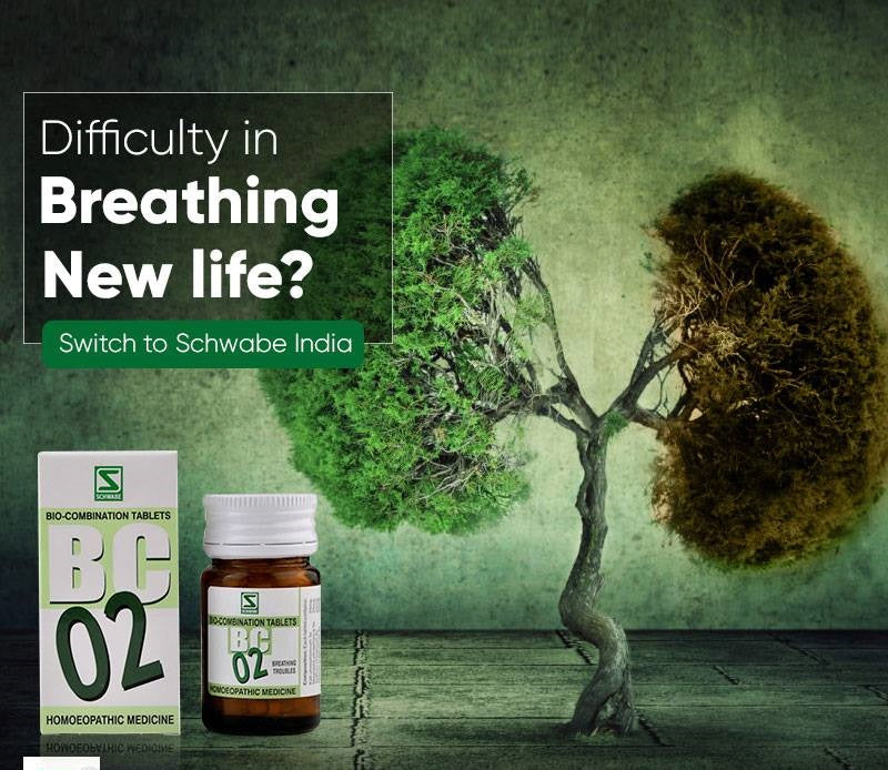 Schwabe Bio-combination (BC 2) Tablets for Asthma, Cough, Breathlessness, 0.08 kg