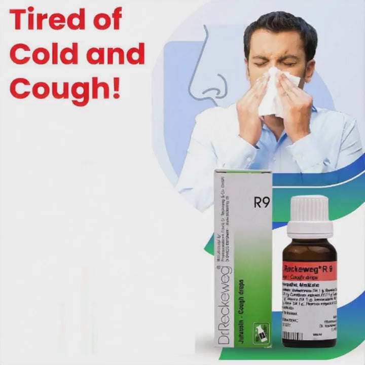 Dr. Reckeweg R9 Homeopathic Drops Effective Relief for Cough, Bronchitis & Asthma, 0.08 kg