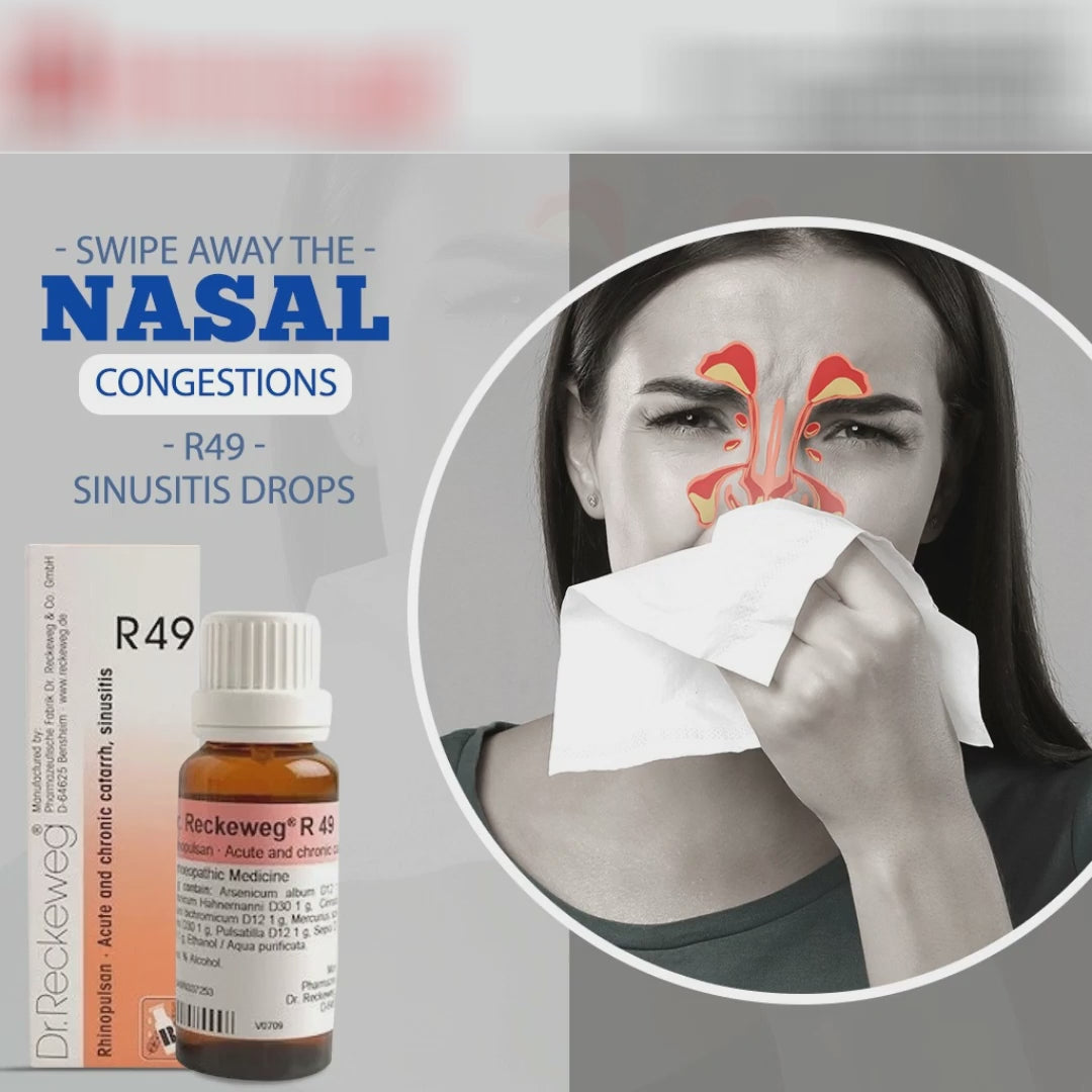 Dr. Reckeweg R49 Sinusitis Drops German Homeopathic Remedy for Sinus Relief, 0.10 kg