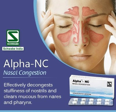 Schwabe Alpha-NC Tablets for Nasal Congestion Relief, 0.08 kg