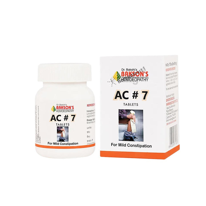 Baksons AC7 Tablets for Constipation Relief and Digestive Health, 0.07 kg