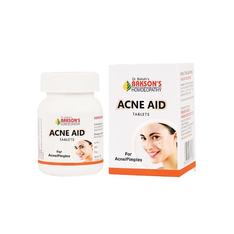 Bakson Acne Aid Tablets - Homeopathic Solution for Clear Skin, 0.20 kg