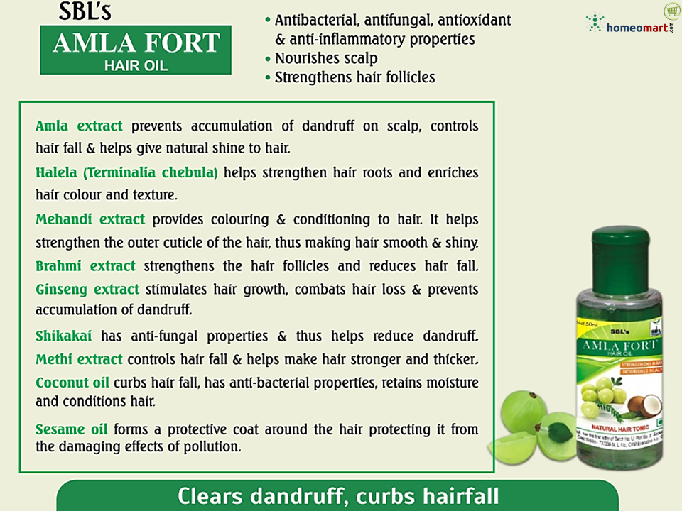 SBL Amla Forte Hair Oil - Natural Hair Growth & Dandruff Solution, 0.15 kg