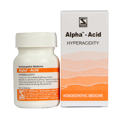 Schwabe Alpha-Acid Tablets Natural Relief from Acidity, Gas & Heartburn, 0.08 kg