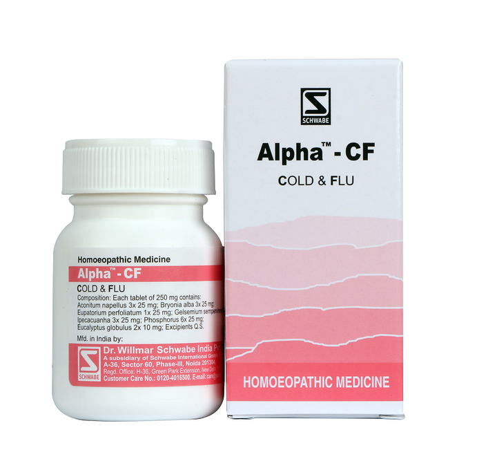 Schwabe Alpha CF Tablets Cold and Flu Medicine Homeopathic, 0.08 kg