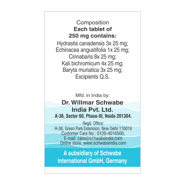 Schwabe Alpha-NC Tablets for Nasal Congestion Relief, 0.08 kg
