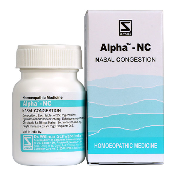 Schwabe Alpha-NC Tablets for Nasal Congestion Relief, 0.08 kg
