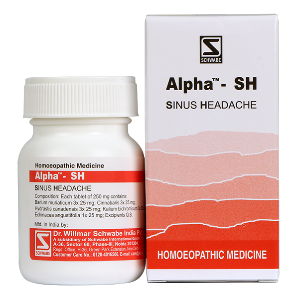 Schwabe Alpha SH Tablets | Homeopathic Relief for Sinus Headache & Nasal Congestion, 0.08 kg