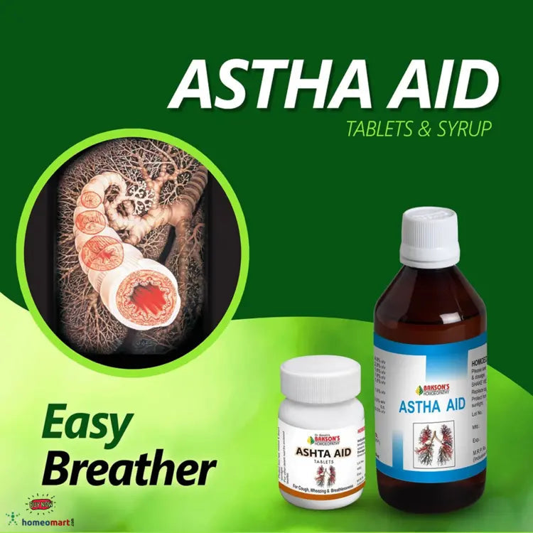 Bakson's Astha Aid Syrup Effective Relief for Asthma and Breathing Problems, 0.12 kg