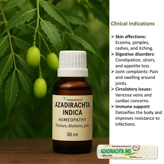 Schwabe Azadirachta (Neem) 1X Tablets: Skin Detoxifier, Eczema, Boils, Scabies, Ulcers, 0.08 kg