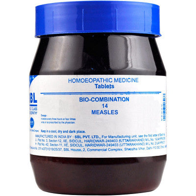 SBL Bio-combination (BC14) Tablets for Measles, Watery discharge from nose & eyes, 0.08 kg
