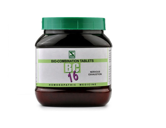 Schwabe Bio-combination (BC16) Tablets for Nervous Exhaustion & Fatigue, 0.08 kg