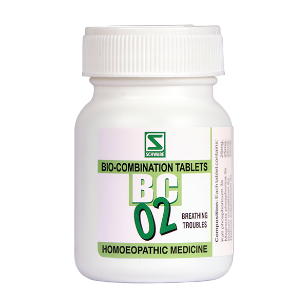 Schwabe Bio-combination (BC 2) Tablets for Asthma, Cough, Breathlessness, 0.08 kg