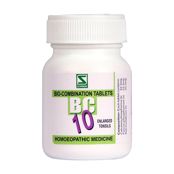 Schwabe Bio-combination (BC10) Tablets for Tonsils & Sore Throat, 0.08 kg