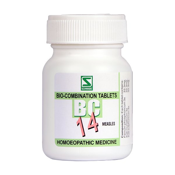 Schwabe Bio-combination (BC14) Tablets for Measles, Sneezing, Nasal & Eye discharge, 0.08 kg