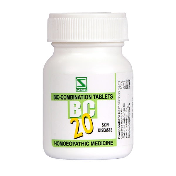 Schwabe Bio-combination (BC20) Tablets for Skin Diseases, Acne, Eczema, 0.08 kg