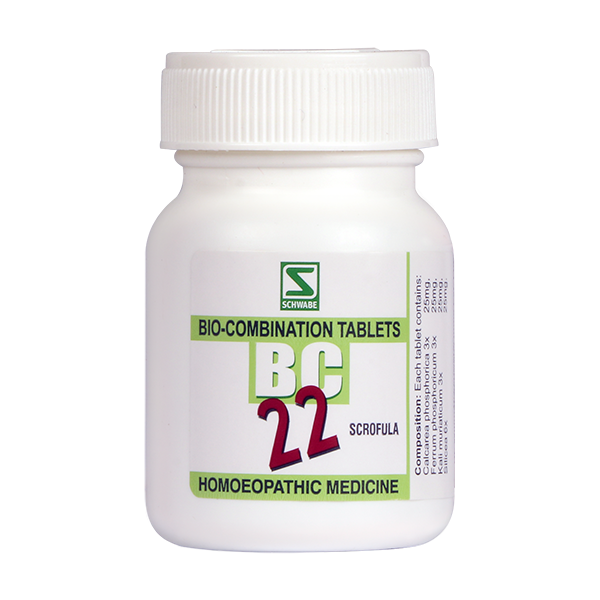 Schwabe Bio-combination (BC22) Tablet for Scrofula (Glandular Tumors), 0.08 kg