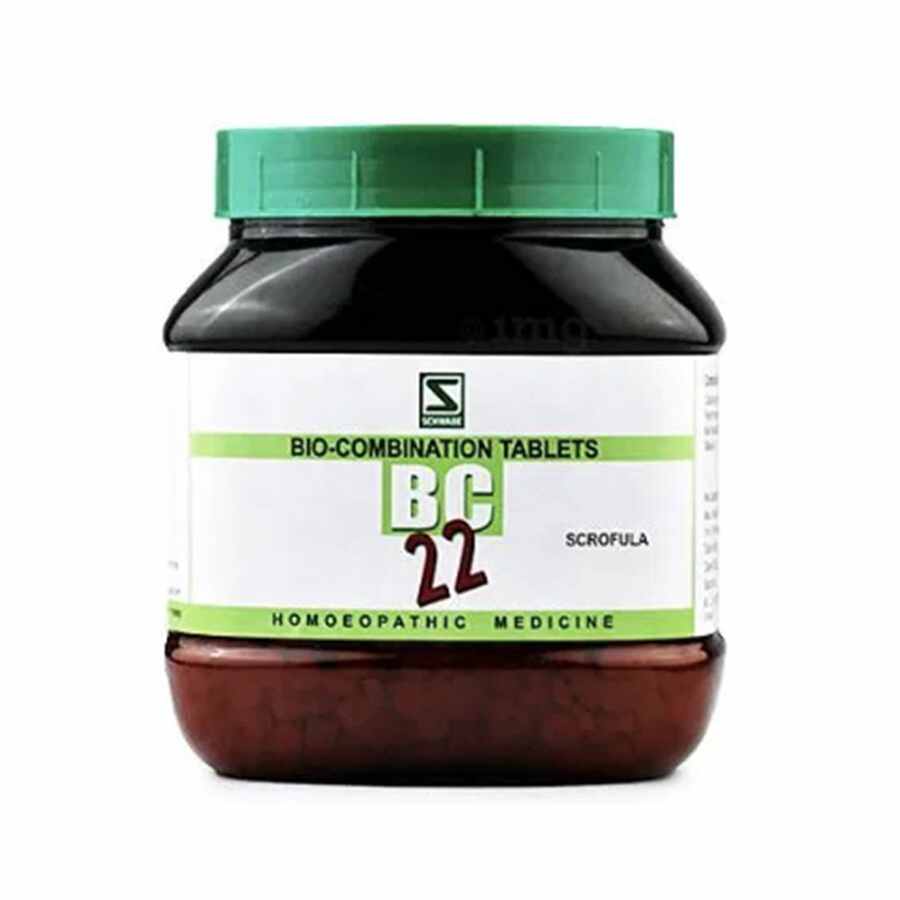 Schwabe Bio-combination (BC22) Tablet for Scrofula (Glandular Tumors), 0.08 kg