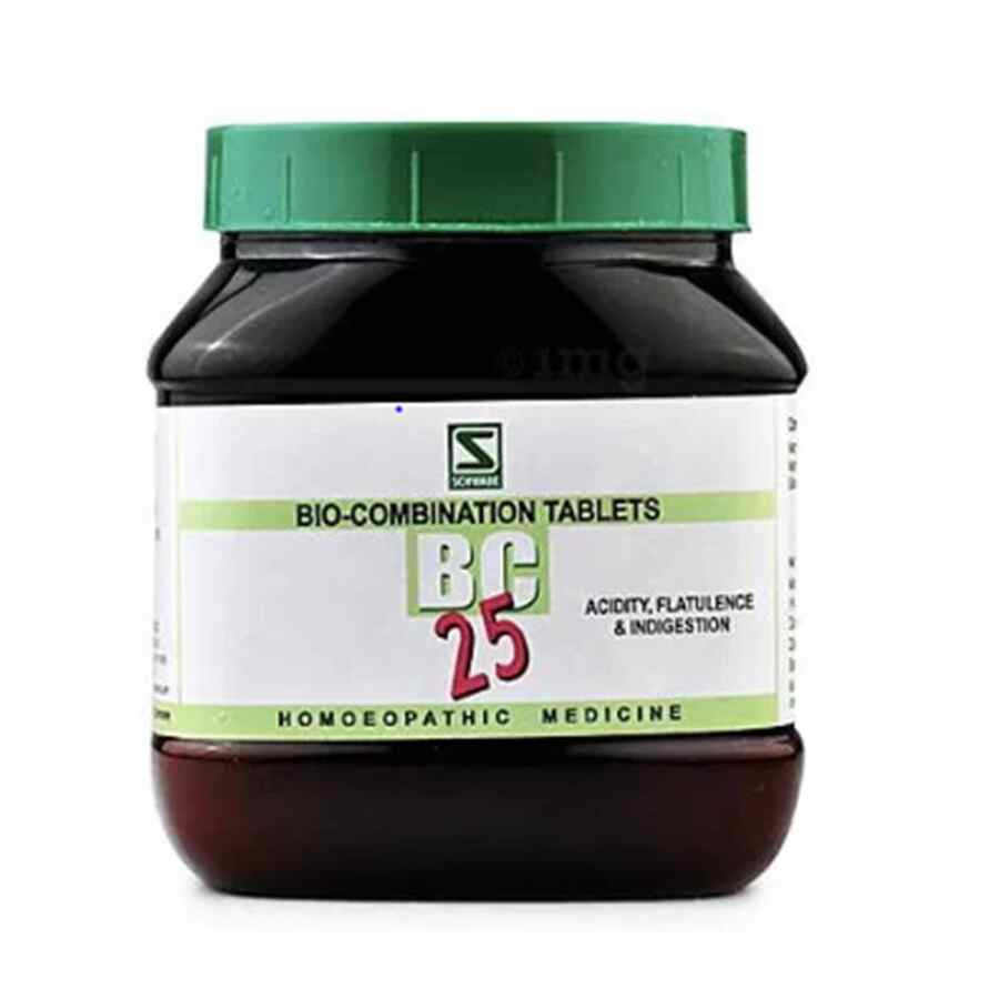 Schwabe Bio-combination (BC25) Tablets for Acidity, Flatulence, Dyspepsia & Indigestion, 0.08 kg
