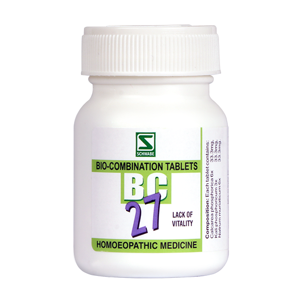 Schwabe Bio-combination (BC27) Tablets for Lack of Vitality, Weakness, Trembling, 0.08 kg