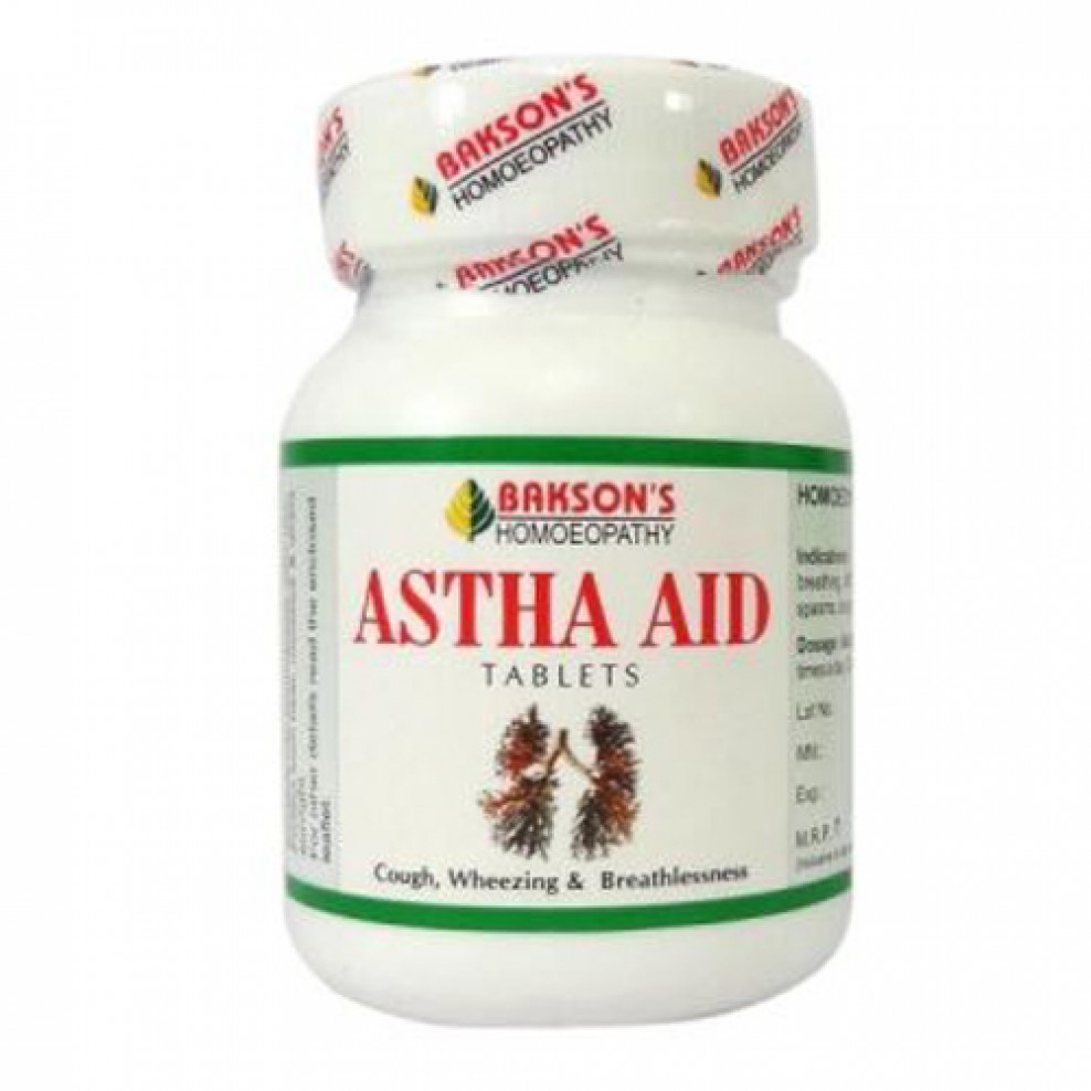 Baksons Astha Aid Tablets for Cough, Wheezing, Breathlessness., 0.20 kg