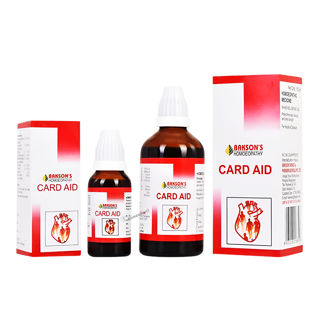 Bakson Card Aid Homeopathic Heart Tonic for Angina, Arrhythmia & Cardiac Support, 0.08 kg