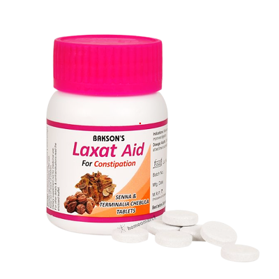 Bakson Laxat Aid Tablet Natural Homeopathic Laxative for Constipation Relief, 0.15 kg
