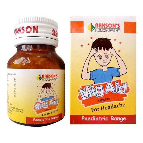 Bakson Mig Aid Paediatric Tablets for Headache, Migraine, 0.08 kg