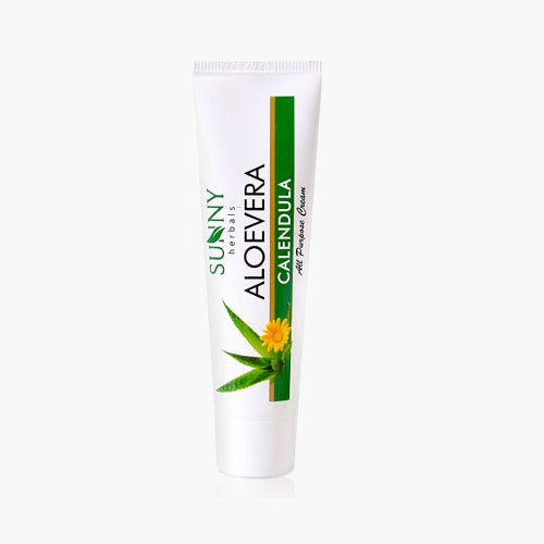 Bakson's Sunny Aloe Vera Calendula Cream Natural Skin Nourishment, 0.10 kg