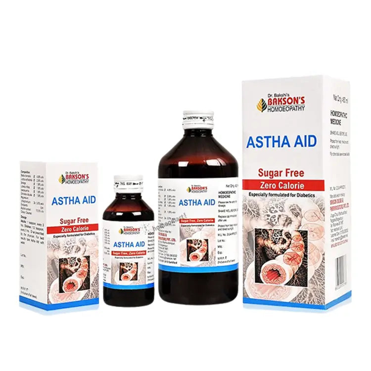 Bakson's Astha Aid Syrup Effective Relief for Asthma and Breathing Problems, 0.12 kg