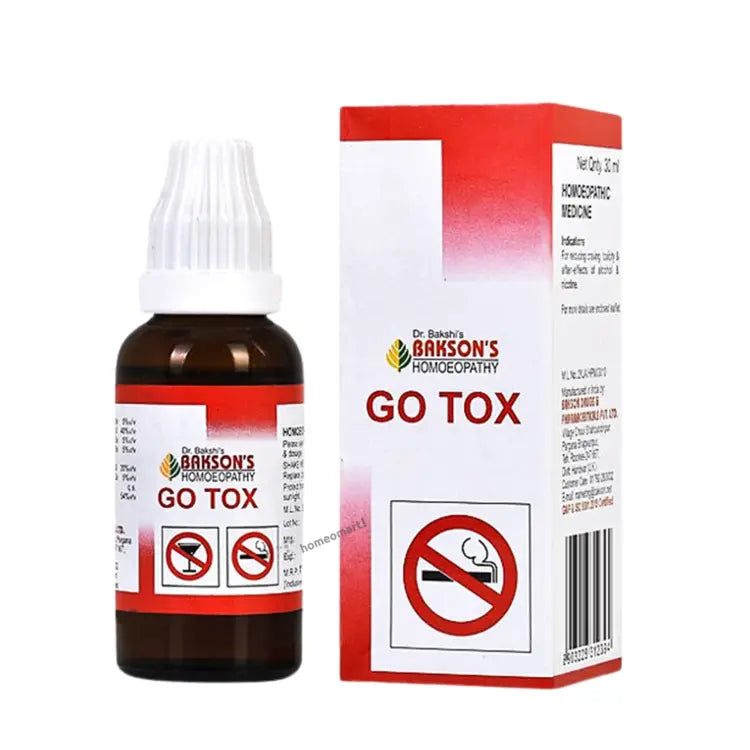 Bakson's Go Tox Deaddiction Drops for Quitting Alcohol & Smoking, 0.10 kg