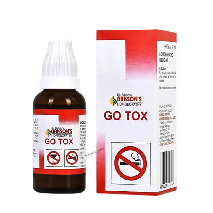 Bakson's Go Tox Deaddiction Drops for Quitting Alcohol & Smoking, 0.10 kg
