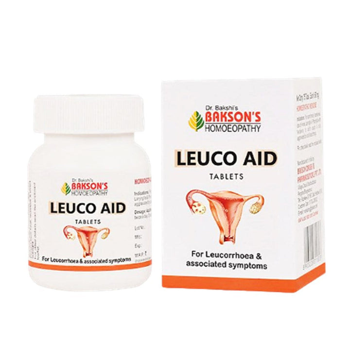 Bakson's Leuco Aid Tablets | Homeopathy for Leucorrhoea, Irregular Menses & Pelvic Pain, 0.15 kg