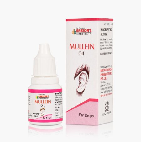 Bakson Mullein Oil Homeopathic Ear Drops for Pain, Wax & Infections, 0.08 kg