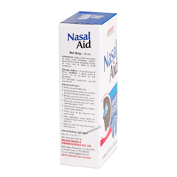 Bakson's Homeopathy Nasal Aid Spray Fast Relief from Nasal Congestion & Allergies, 0.08 kg