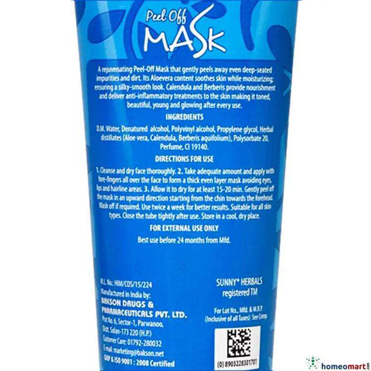 Bakson's Sunny Peel Off Mask - Banish Acne, Blackheads, and Oily Skin, 0.10 kg