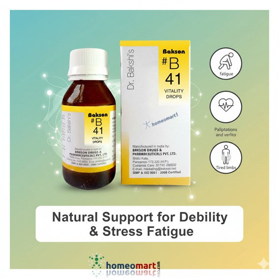 B41 Vitality Drops by Bakson's Natural Support for Debility & Stress Fatigue, 0.12 kg