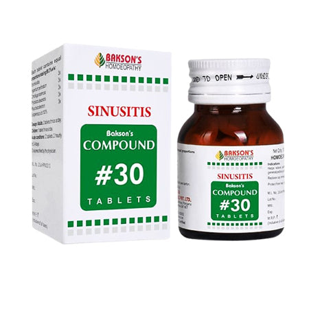 Bakson's Compound #30 Homeopathic Tablets for Sinusitis & Headache Relief, 0.08 kg