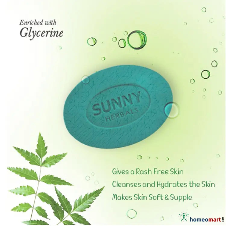 Bakson's Sunny Herbals Neem Tulsi Soap Acne & Skin Infection Relief, 0.20 kg