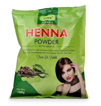 Baksons Henna Powder (Mehandi Color) with Arnica, Shikakai, Brahmi, Amla, 0.10 kg