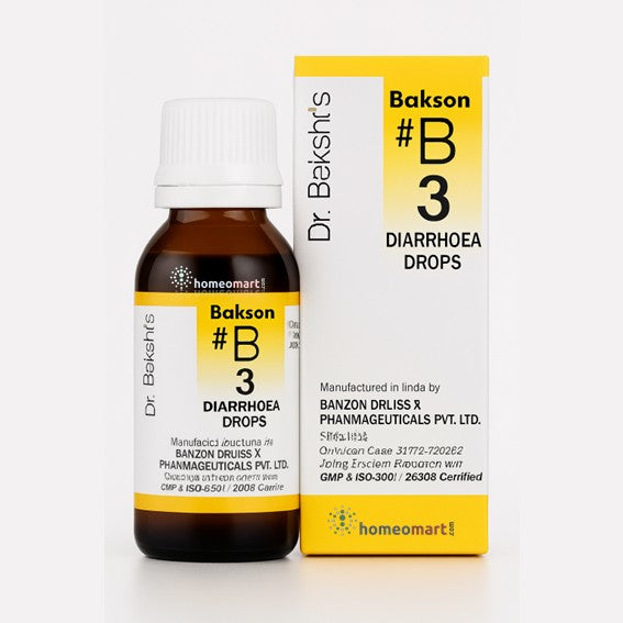 Baksons B3 Diarrhoea Drops Fast Relief from Loose Stools, Colic & Digestive Upset, 0.30 kg