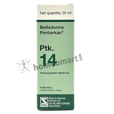 Schwabe German Belladonna Pentarkan Ptk. 14 Homeopathic Drops for Fever & Throat Inflammation, 0.08 kg