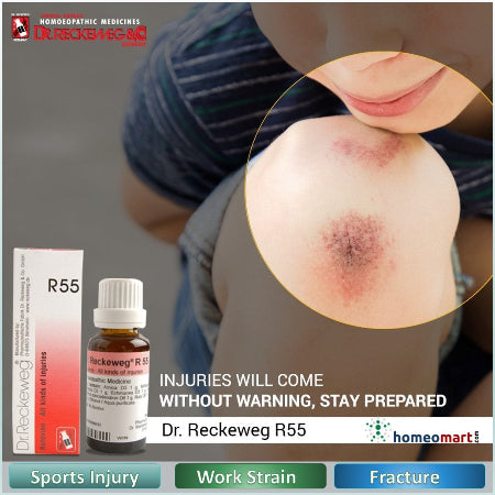Dr. Reckeweg R55 Homeopathic Injury Drops for Rapid Healing and Recovery, 0.08 kg