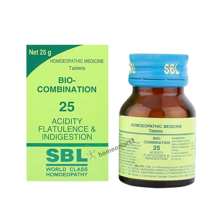 SBL Bio-combination (BC25) Tablets for Acidity, Flatulence & Indigestion, 0.08 kg