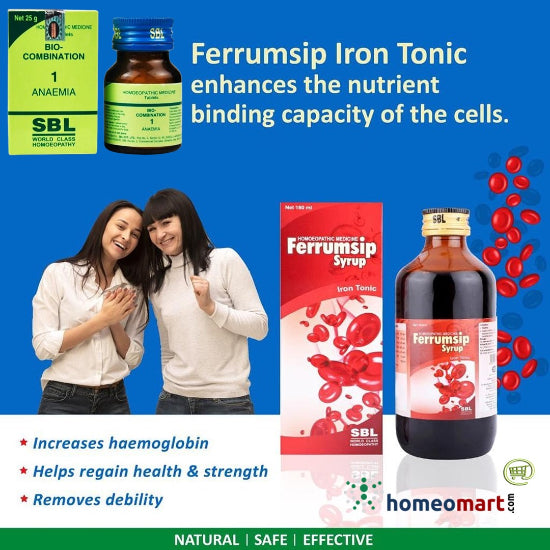 SBL Bio-combination (BC1) Tablets for Anemia & Iron Deficiency, 0.08 kg