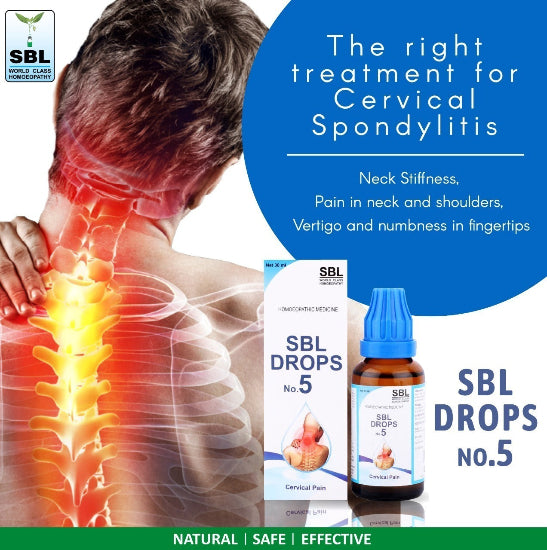 SBL Drops No.5 - Homeopathic Remedy for Cervical Pain and Stiff Neck, 0.08 kg