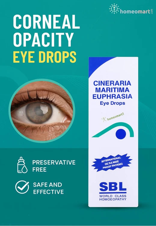 SBL Cineraria Maritima + Euphrasia Eye Drops for Cataract, Corneal Opacity, 0.08 kg