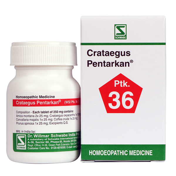 Schwabe Crataegus Pentarkan Tablet, Cardiac Weakness, Coronary Insufficiency, 0.08 kg