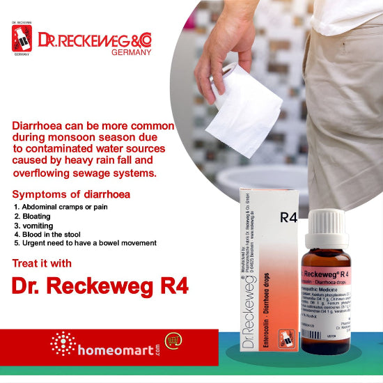Dr. Reckeweg R4 Drops Homeopathic Remedy for Diarrhoea & Intestinal Cramps, 0.12 kg